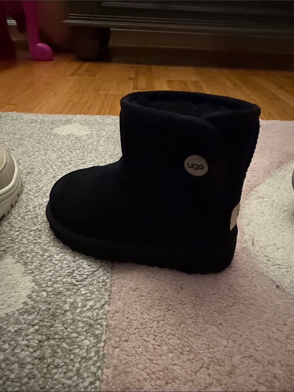 UGG Kids Mini Button Boot - Black